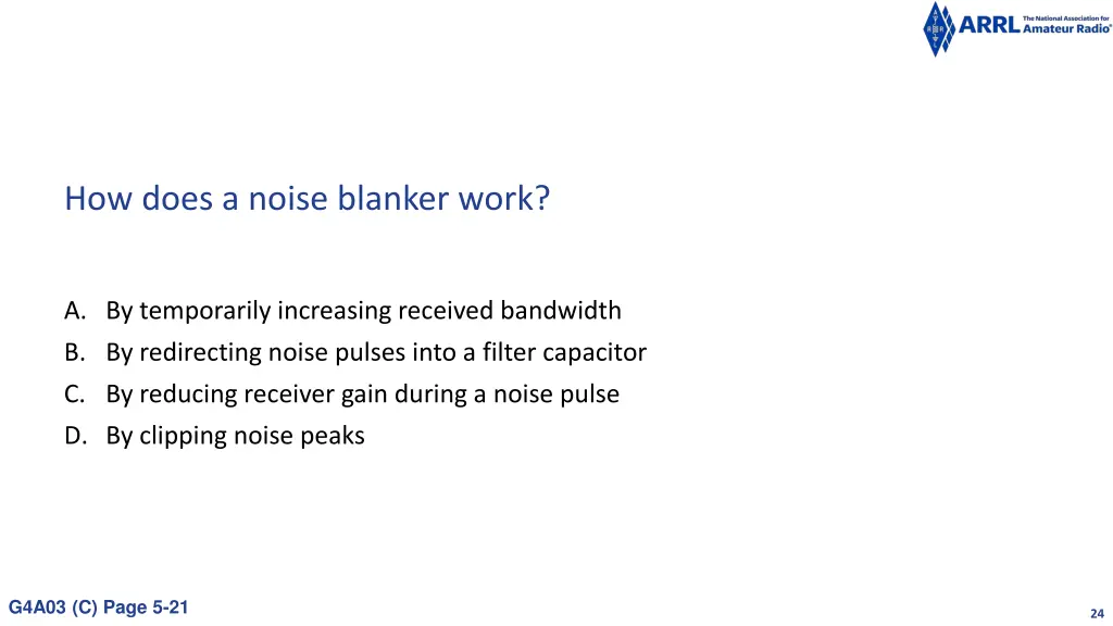 how does a noise blanker work