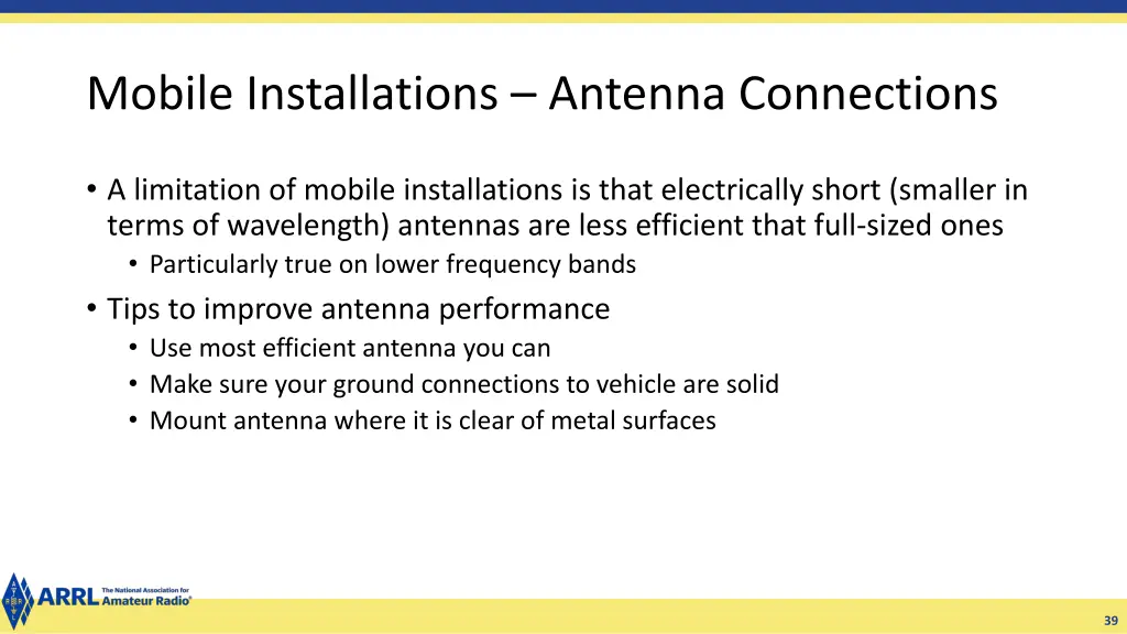 mobile installations antenna connections