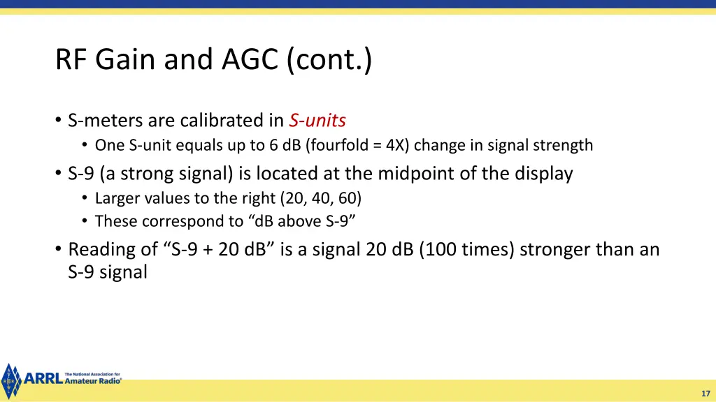 rf gain and agc cont