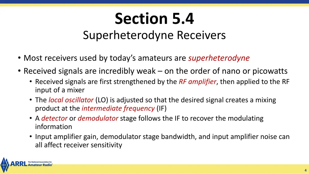 section 5 4 superheterodyne receivers