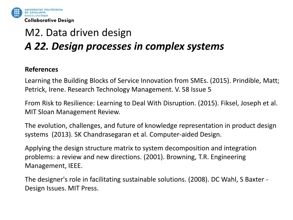 collaborative design m2 data driven design 5