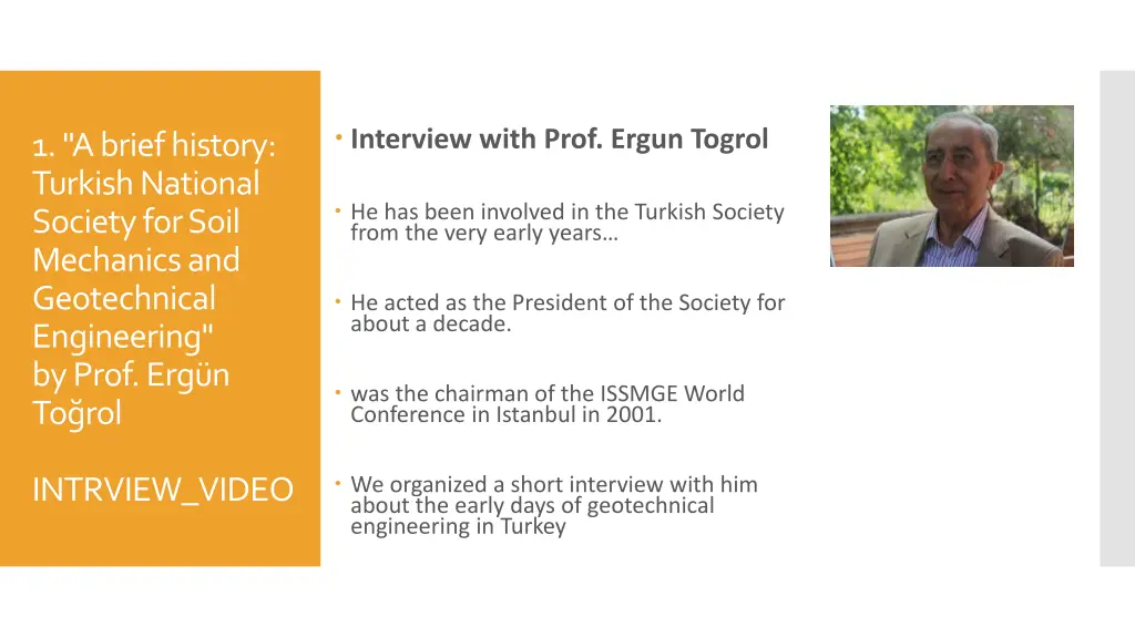 interview with prof ergun togrol