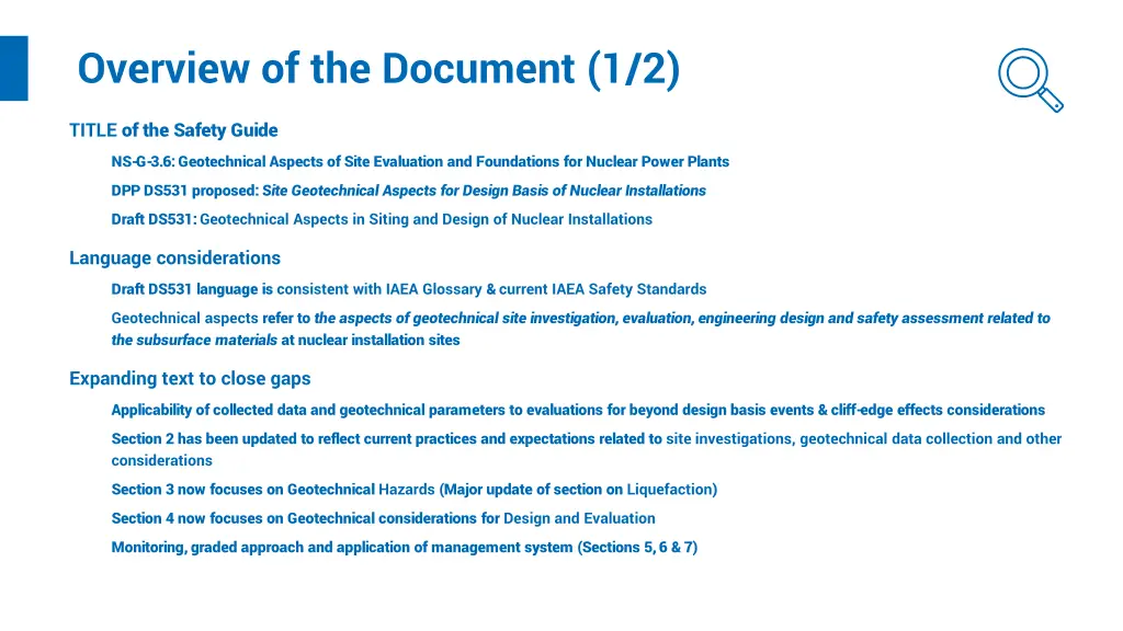 overview of the document 1 2