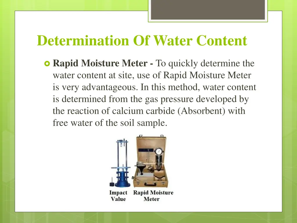 determination of water content 1
