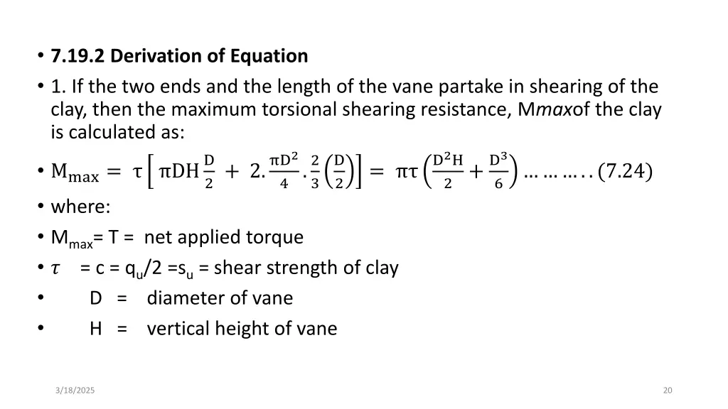 7 19 2 derivation of equation 1 if the two ends