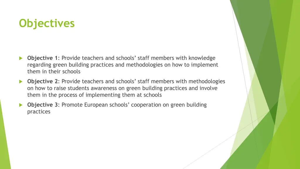 objectives