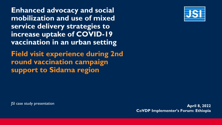 enhanced advocacy and social mobilization