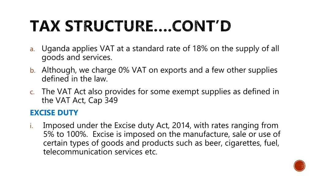 tax structure cont d