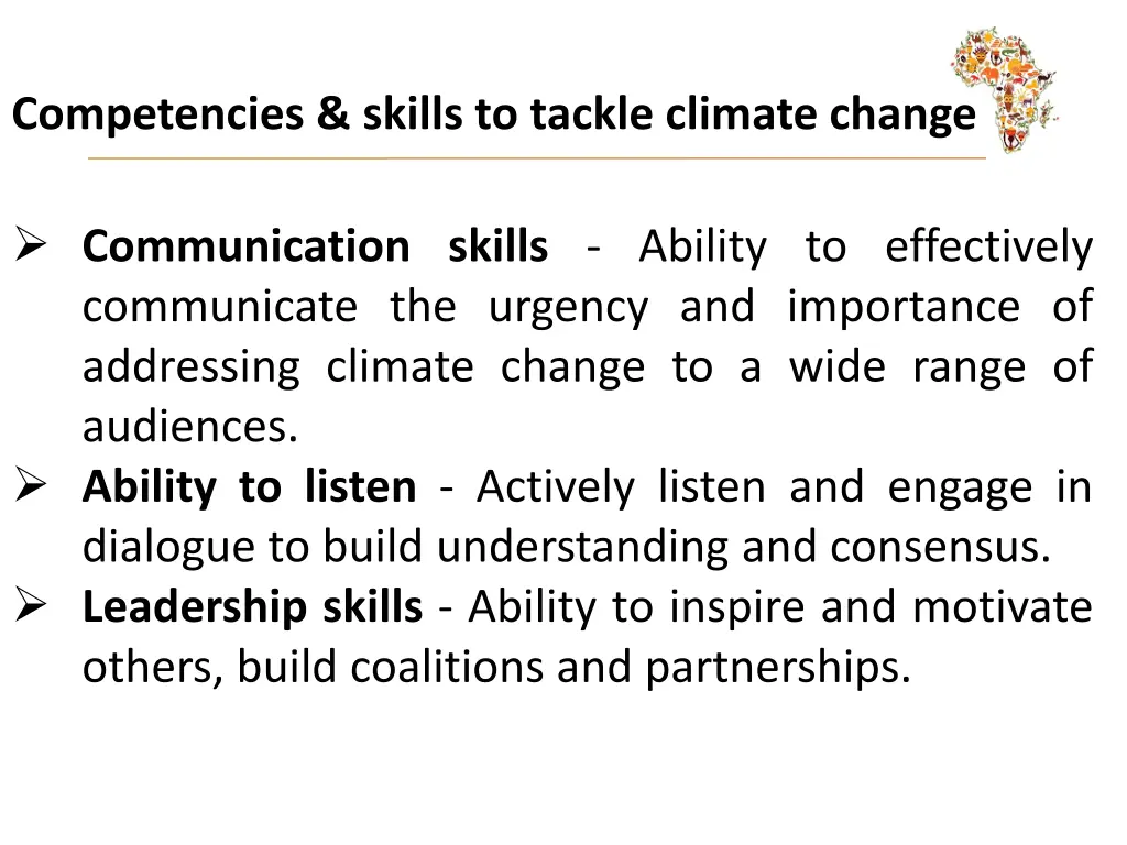 competencies skills to tackle climate change
