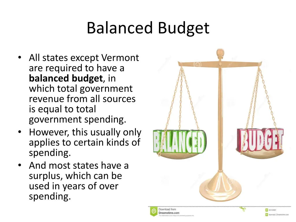 balanced budget