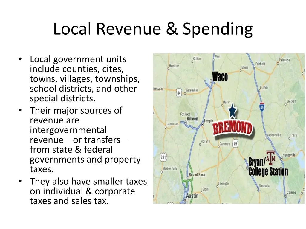 local revenue spending