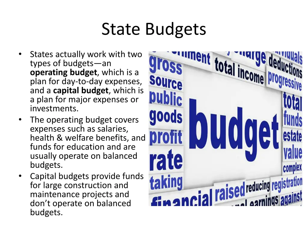 state budgets