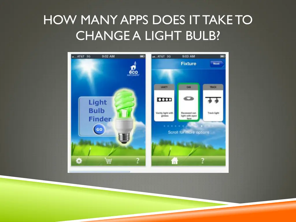how many apps does it take to change a light bulb