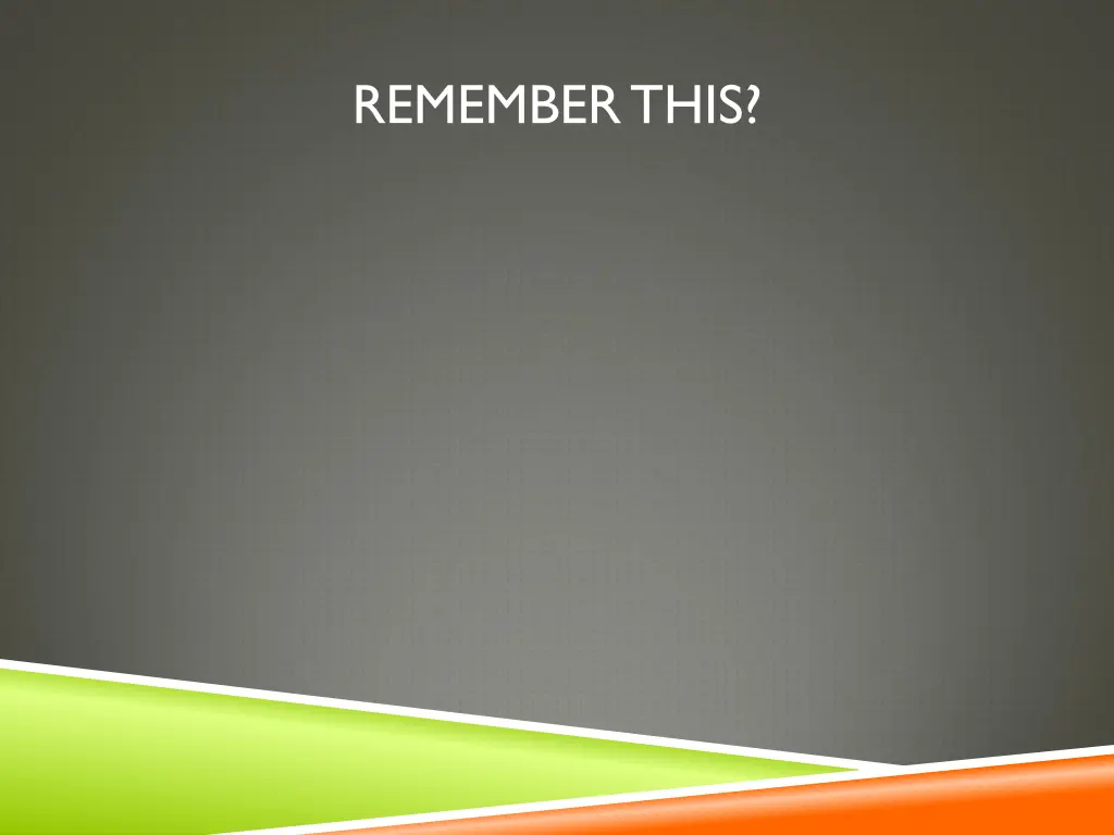 remember this