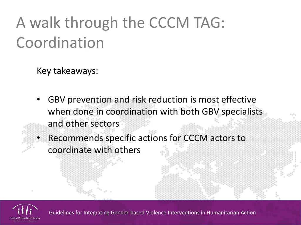 a walk through the cccm tag coordination