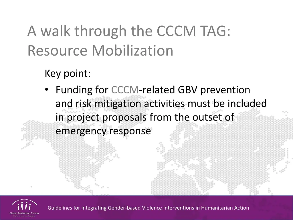 a walk through the cccm tag resource mobilization