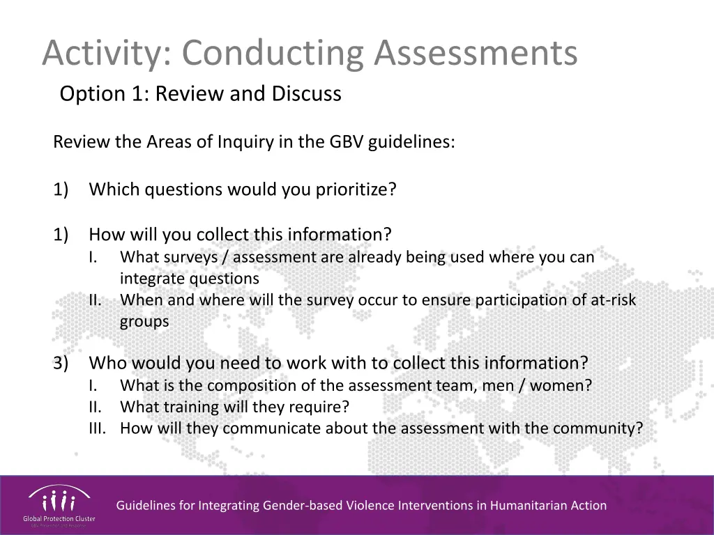activity conducting assessments option 1 review
