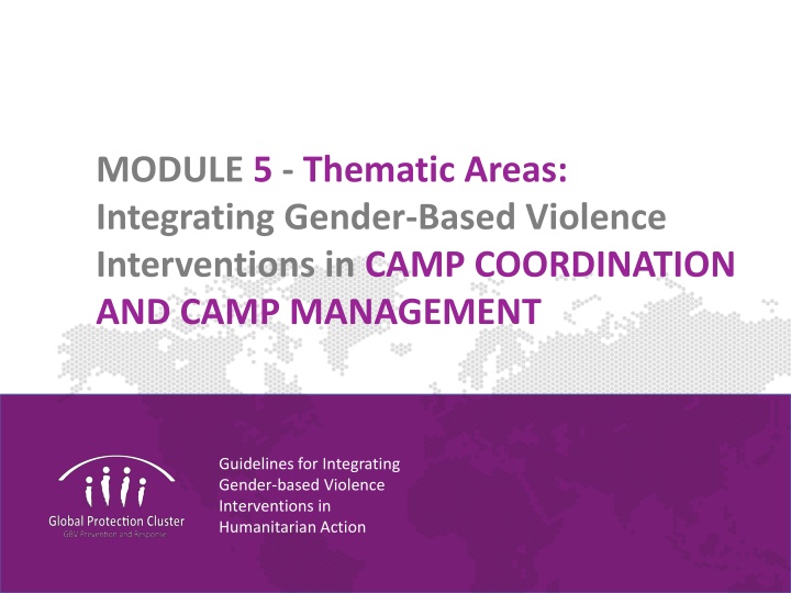 module 5 thematic areas integrating gender based