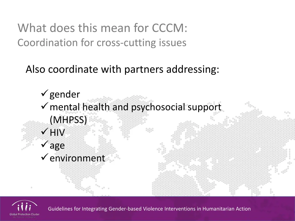 what does this mean for cccm coordination