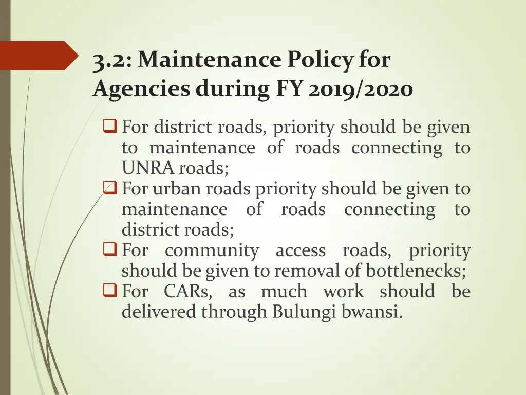3 2 maintenance policy for agencies during 3