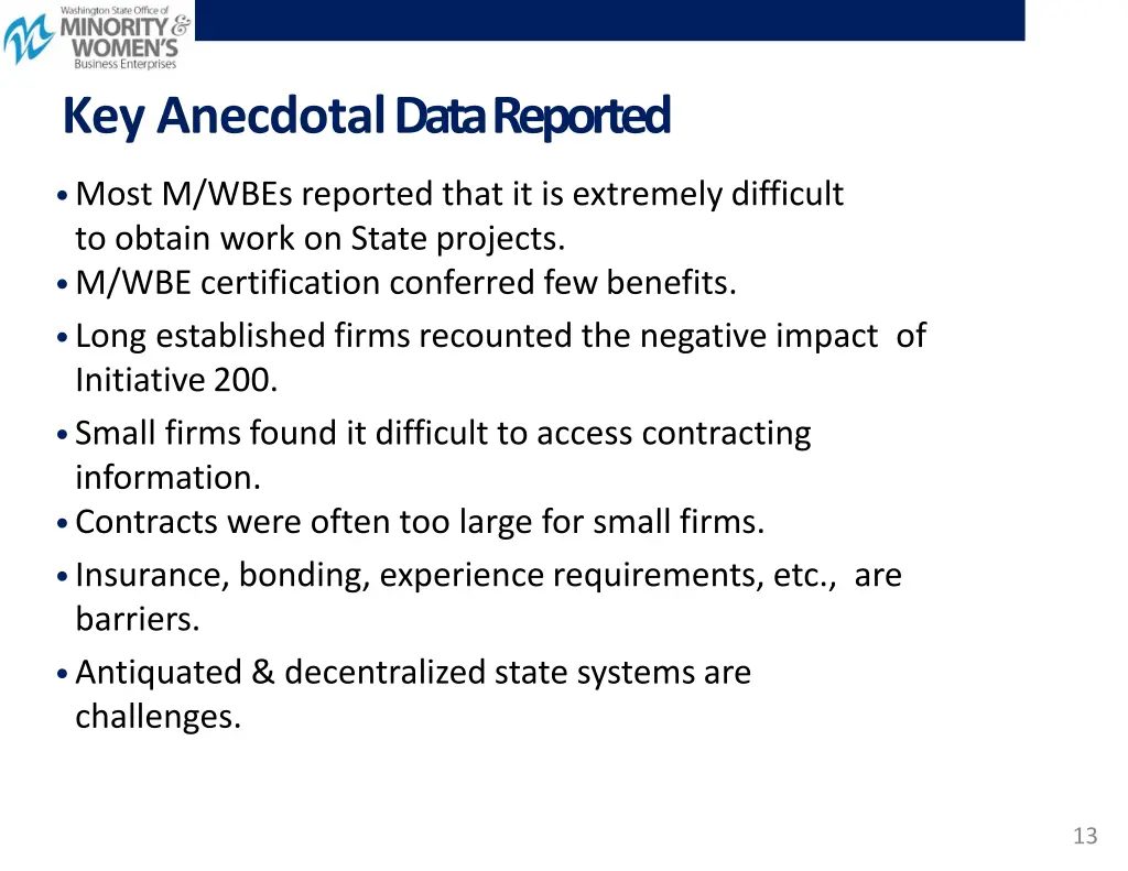 key anecdotaldata reported