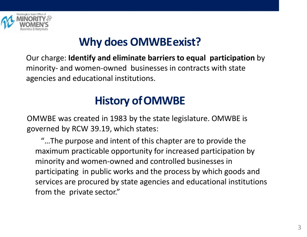 why does omwbeexist