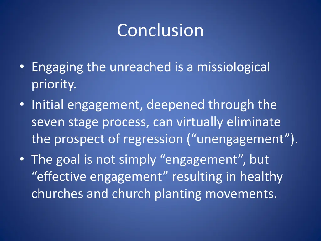 conclusion