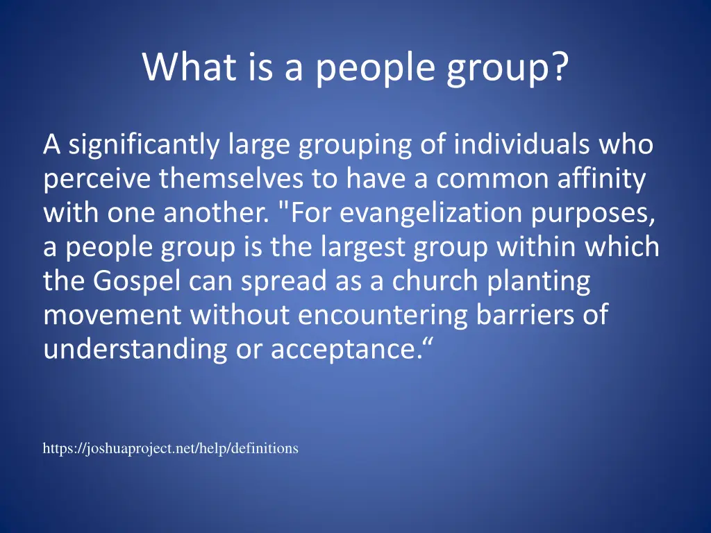 what is a people group