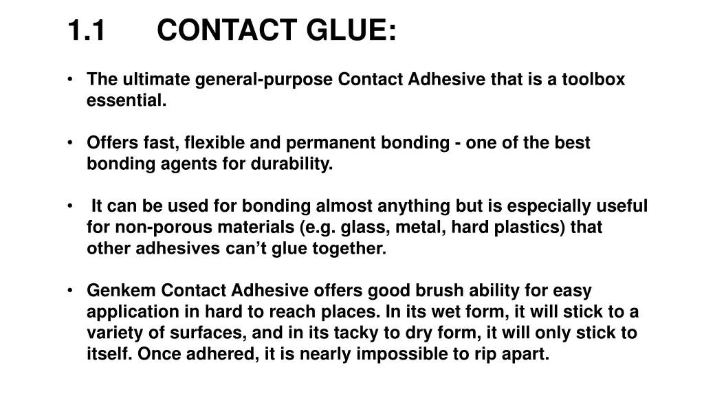 1 1 contact glue
