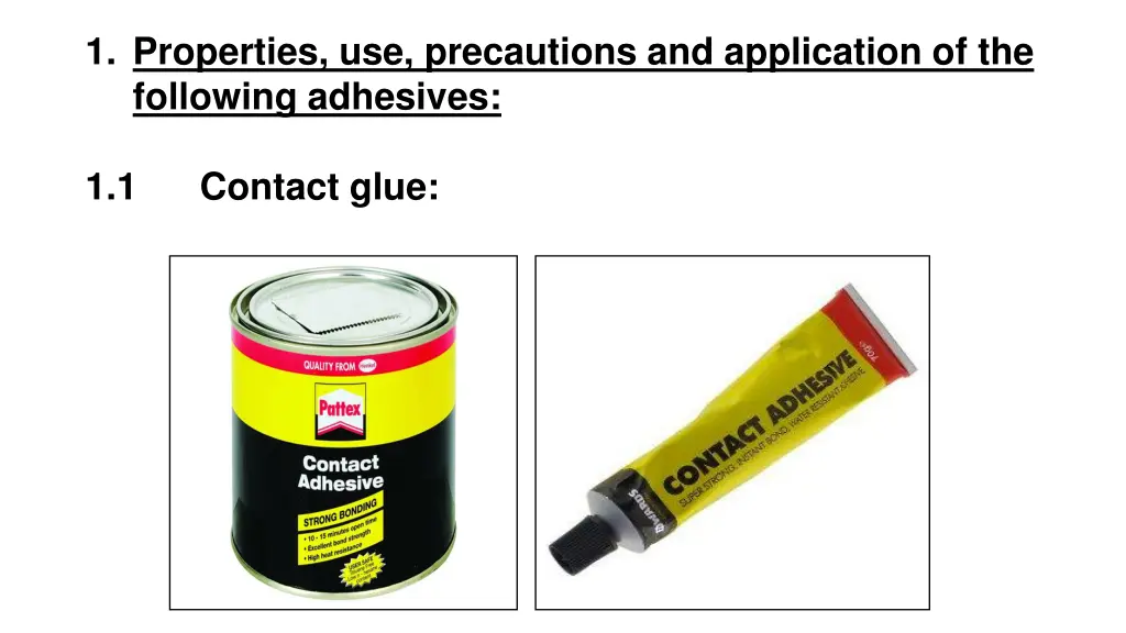 1 properties use precautions and application