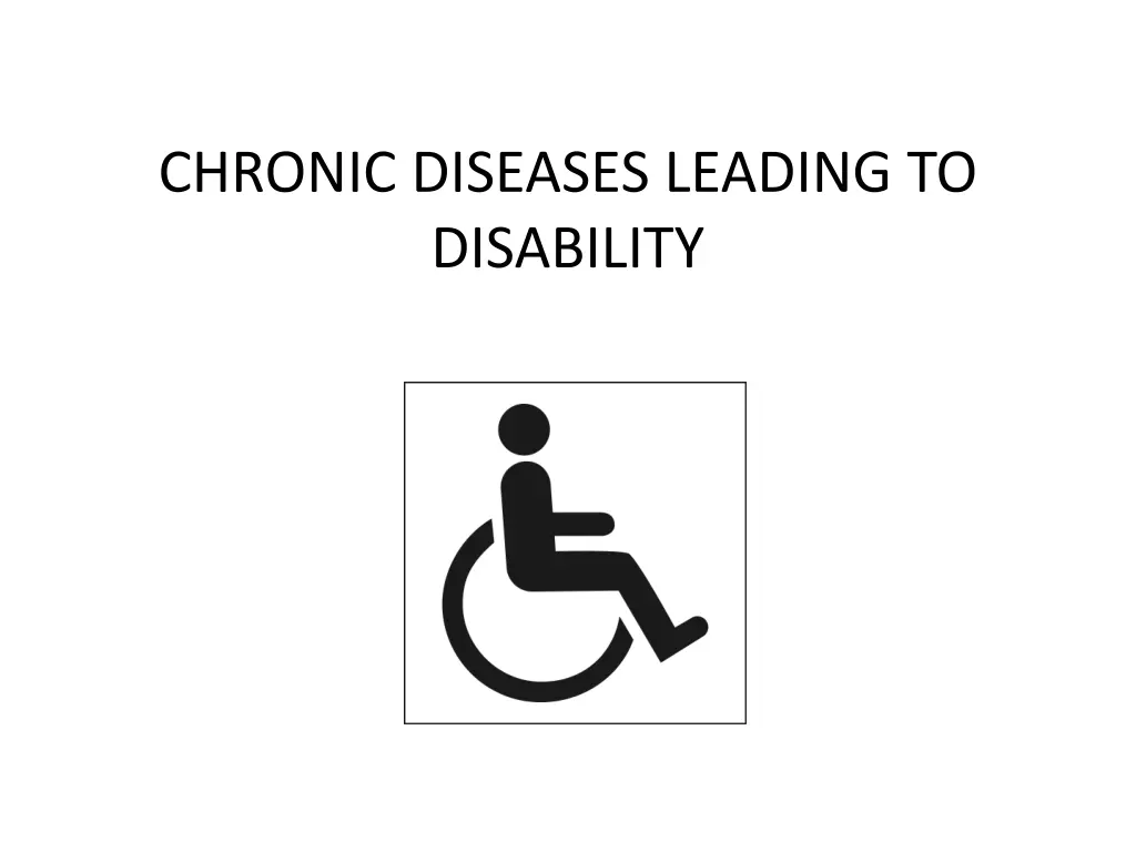 chronic diseases leading to disability