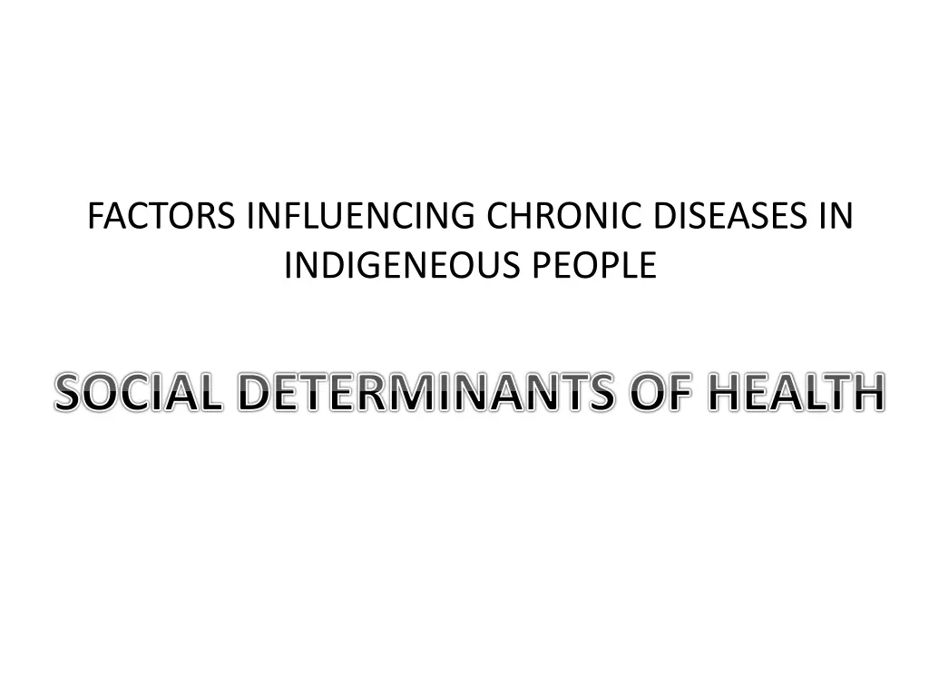 factors influencing chronic diseases 1