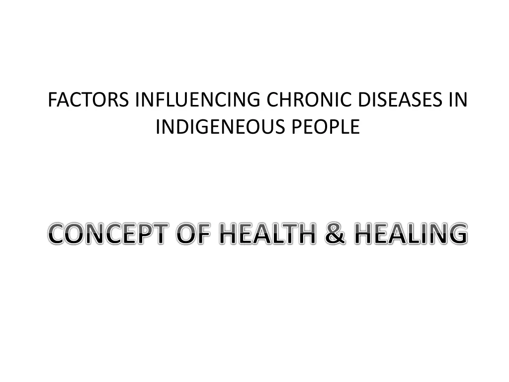 factors influencing chronic diseases 2