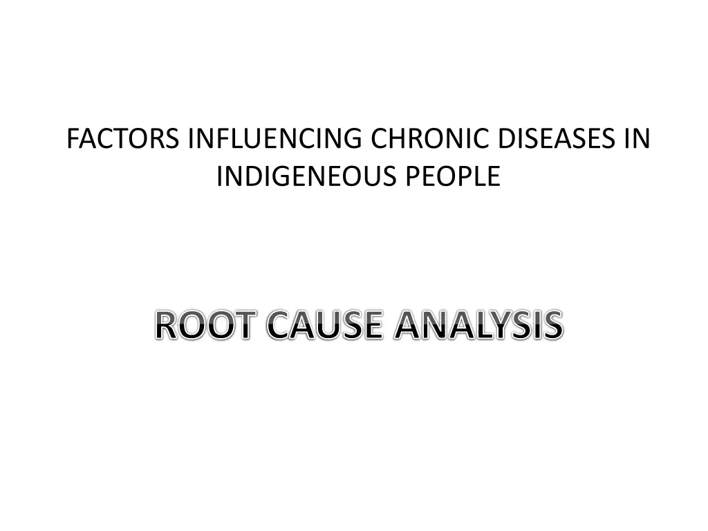 factors influencing chronic diseases