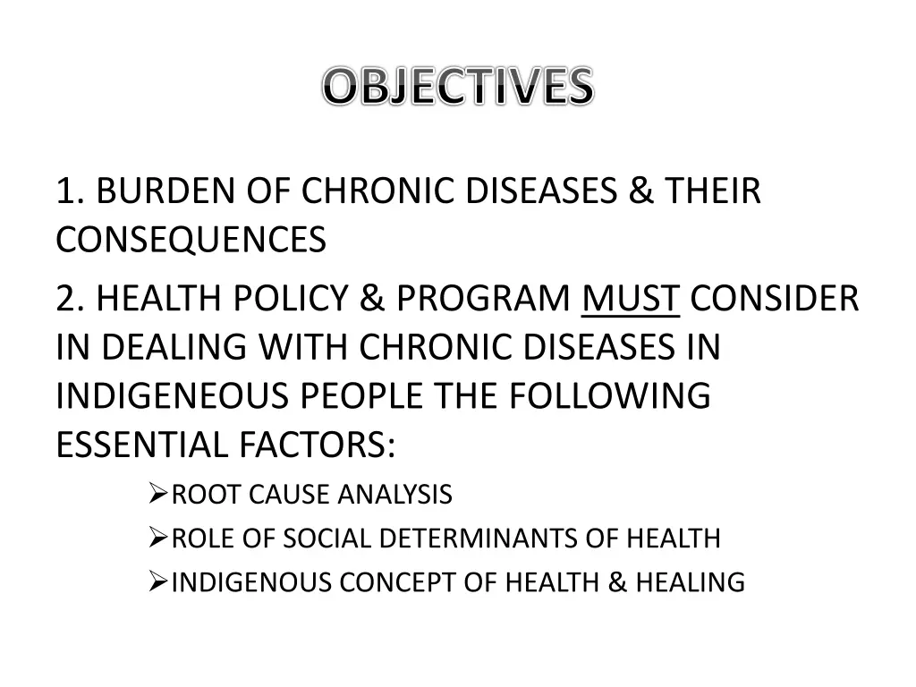 objectives