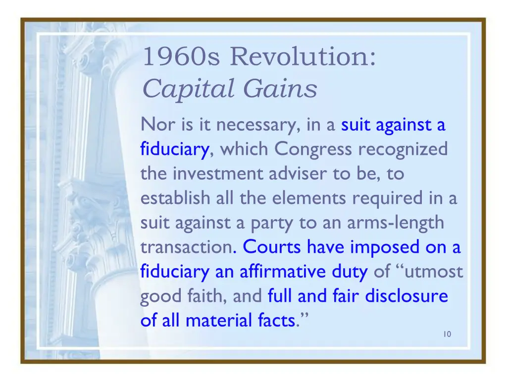 1960s revolution capital gains