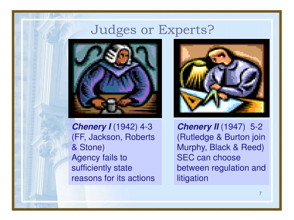 judges or experts
