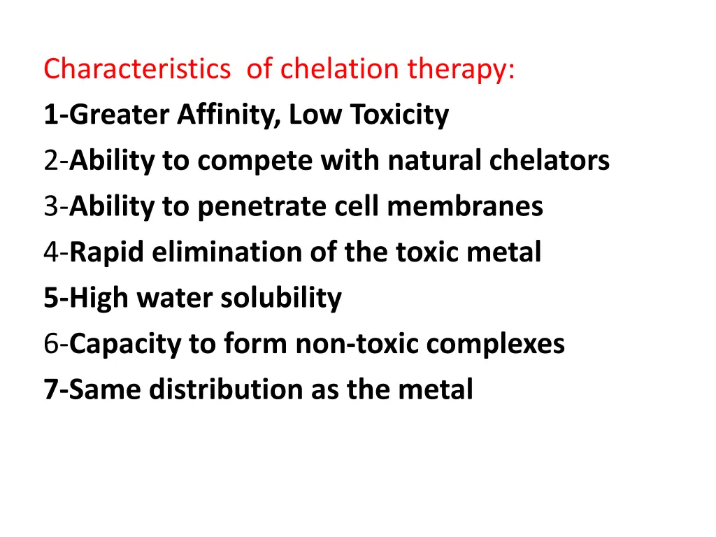 characteristics of chelation therapy 1 greater