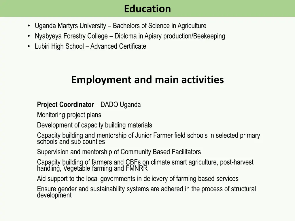 education