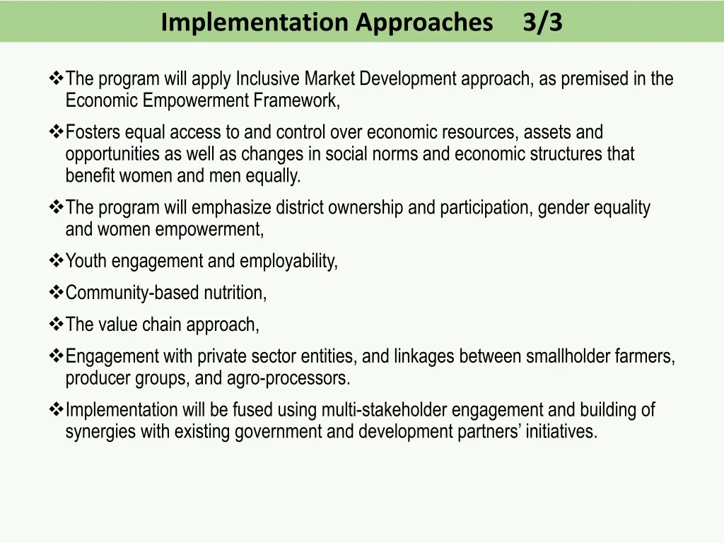 implementation approaches 3 3