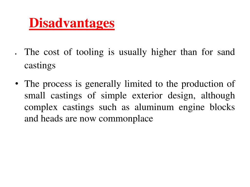 disadvantages 1