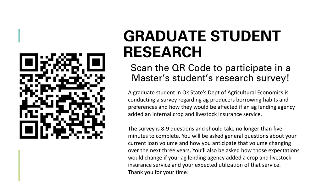 graduate student research scan the qr code