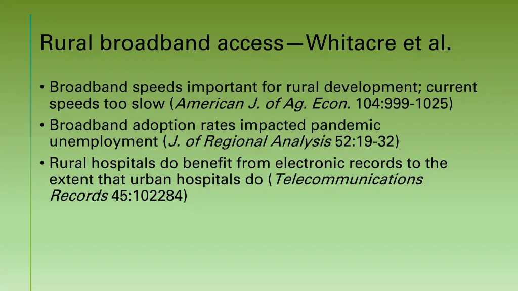 rural broadband access whitacre et al