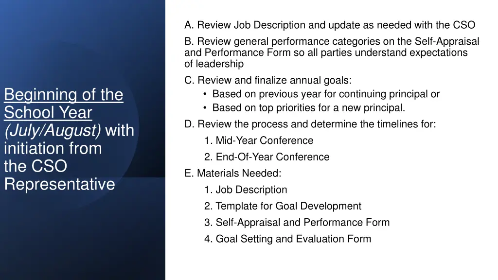 a review job description and update as needed