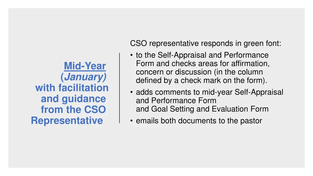 cso representative responds in green font