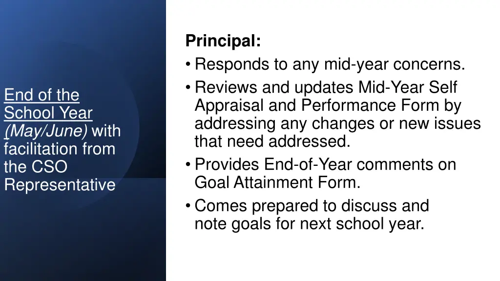principal responds to any mid year concerns