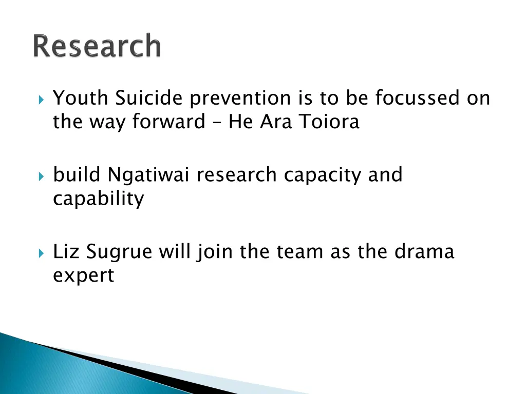 youth suicide prevention is to be focussed