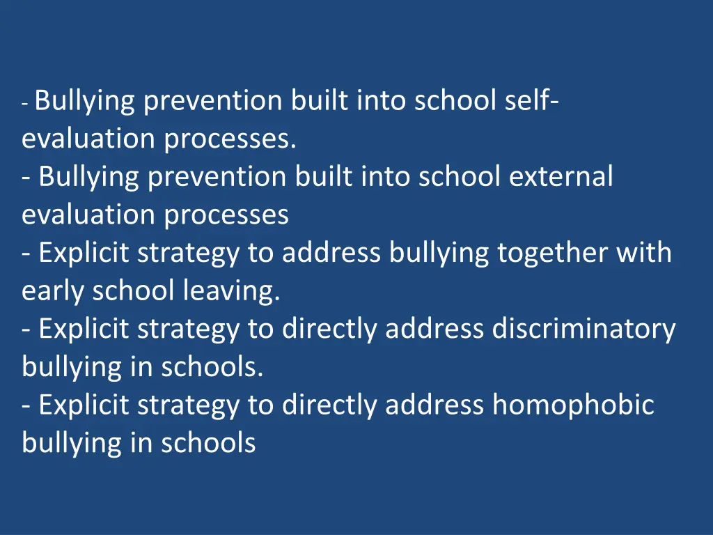 bullying prevention built into school self