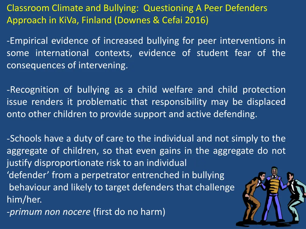 classroom climate and bullying questioning a peer