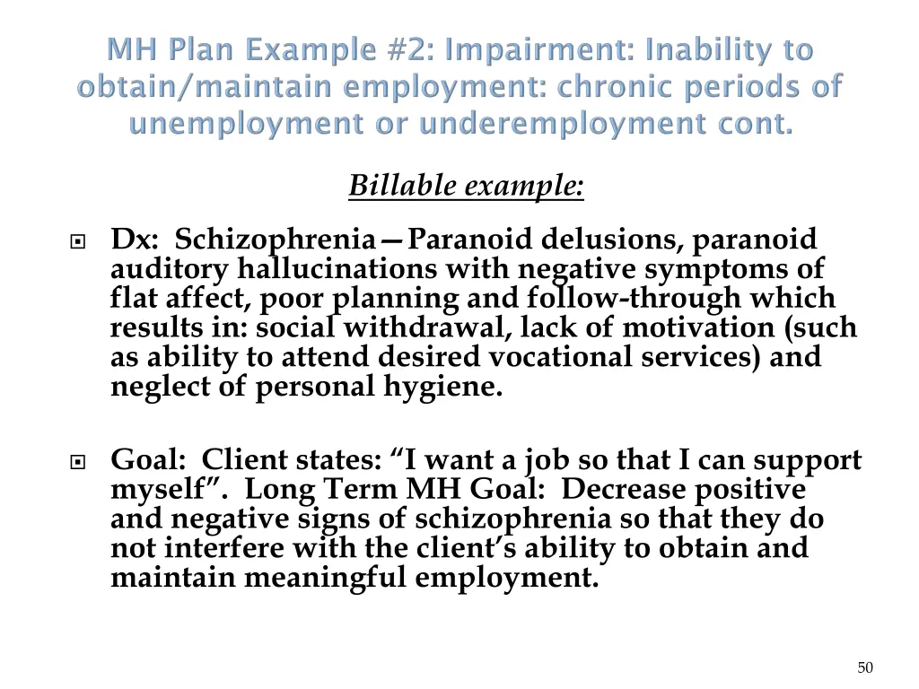 billable example 1